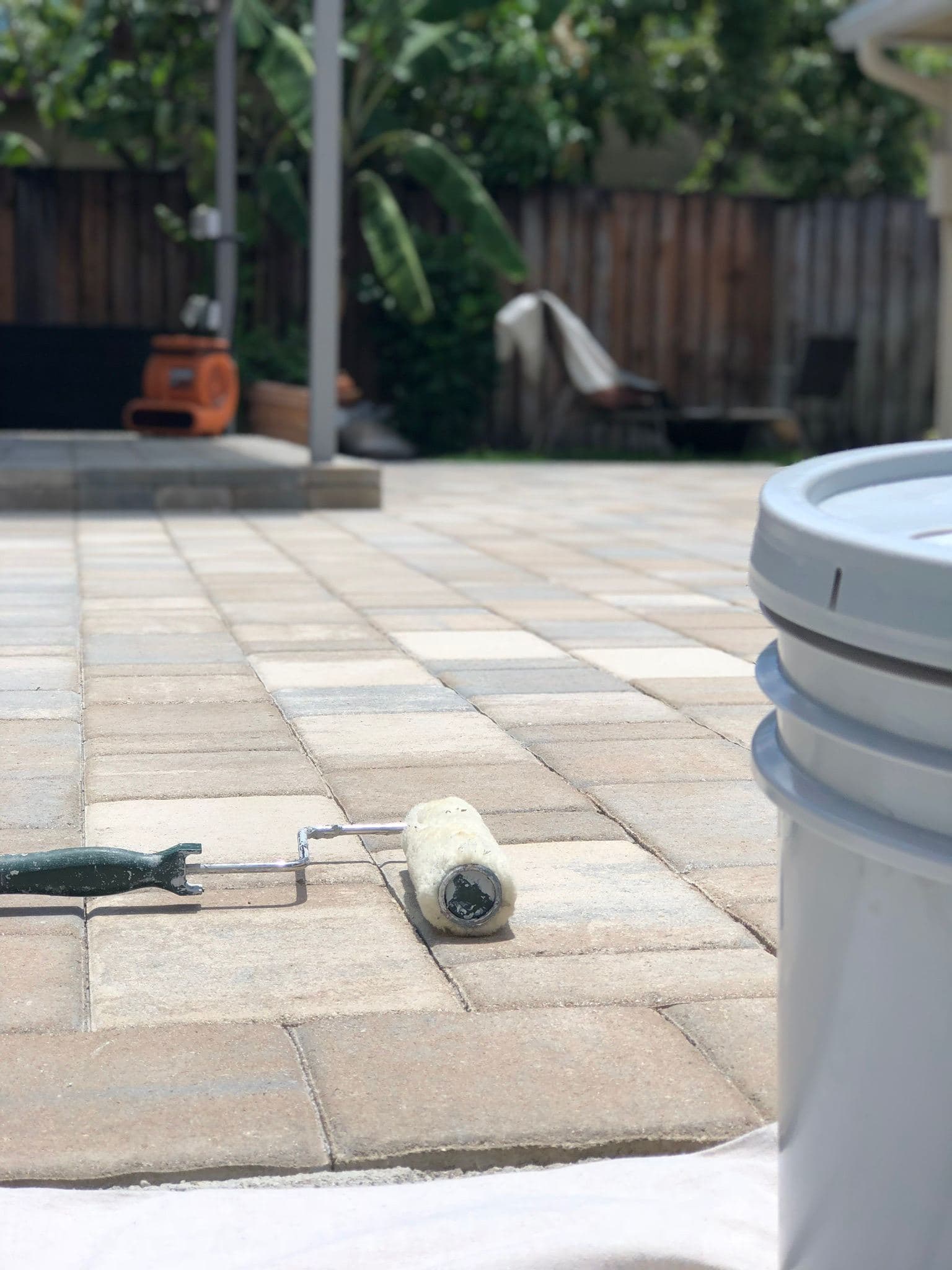 Paver patio walkway after cleaning — Finesse Cleaning, South Florida